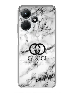 Чехол для Infinix Hot 30i с картинкой «Gucci — мраморный шик»