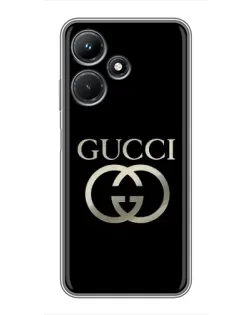 Чохол для Infinix Hot 30i з картинкою «Gucci — золото на чорному» Чохол для Infinix Hot 30i з картинкою «Gucci — золото на чорному»