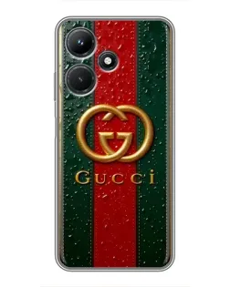 Чохол для Infinix Hot 30i з картинкою «Gucci — фірмова смуга та золото» Чохол для Infinix Hot 30i з картинкою «Gucci — фірмова смуга та золото»