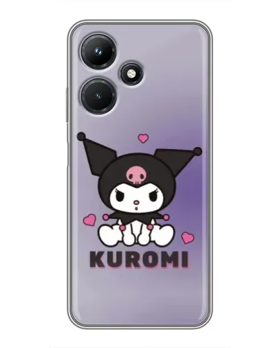 Чехол для Infinix Hot 30i с картинкой «Kuromi — фиолетовый арт»
