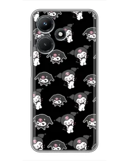Чехол для Infinix Hot 30i с картинкой «Черный паттерн Kuromi» Чехол для Infinix Hot 30i с картинкой «Черный паттерн Kuromi»