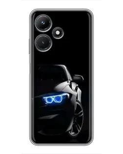 Чехол для Infinix Hot 30i с картинкой «BMW — ночной взгляд»