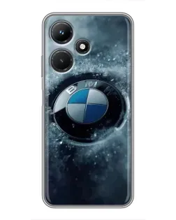Чехол для Infinix Hot 30i с картинкой «Логотип BMW — лед»