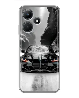 Чехол для Infinix Hot 30i с картинкой «BMW — акварельный дрифт»
