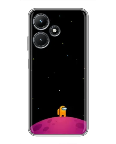 Чехол для Infinix Hot 30i с картинкой «Одинокий герой на планете»