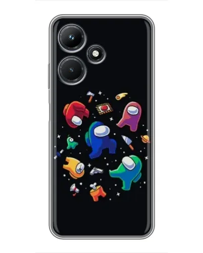 Чехол для Infinix Hot 30i с картинкой «Among Us космос»