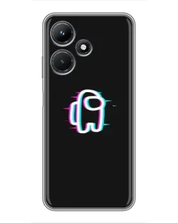 Чехол для Infinix Hot 30i с картинкой «Among Us неон»