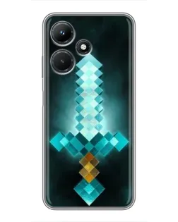 Чехол для Infinix Hot 30i с картинкой «Алмазный меч неон» Чехол для Infinix Hot 30i с картинкой «Алмазный меч неон»