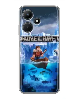 Чехол для Infinix Hot 30i с картинкой «Minecraft ледяной мир» Чехол для Infinix Hot 30i с картинкой «Minecraft ледяной мир»