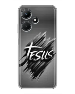 Чехол для Infinix Hot 30i с картинкой «Надпись Jesus Graffiti»