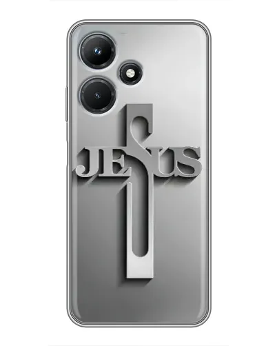 Чехол для Infinix Hot 30i с картинкой «Металлический крест Jesus» Чехол для Infinix Hot 30i с картинкой «Металлический крест Jesus»
