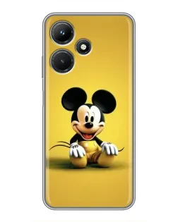 Чехол для Infinix Hot 30i с картинкой «Микки на желтом»