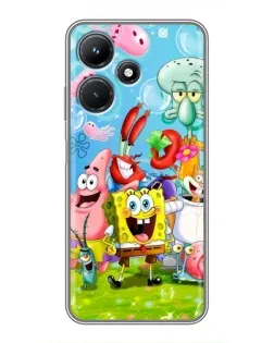 Чехол для Infinix Hot 30i с картинкой «Губка Боб и друзья» Чехол для Infinix Hot 30i с картинкой «Губка Боб и друзья»