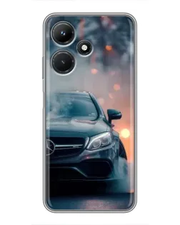 Чехол для Infinix Hot 30i с картинкой «Mercedes — ночной город»