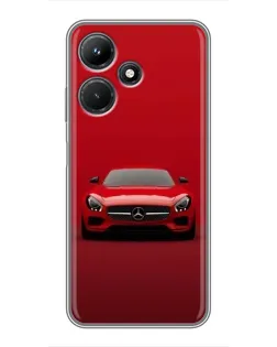 Чехол для Infinix Hot 30i с картинкой «Красный Mercedes AMG»