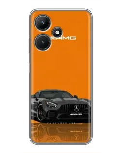 Чехол для Infinix Hot 30i с картинкой «Оранжевый Mercedes AMG»