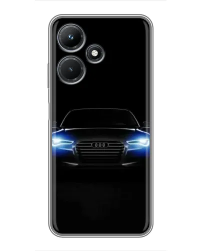 Чехол для Infinix Hot 30i с картинкой «Audi в неоне»