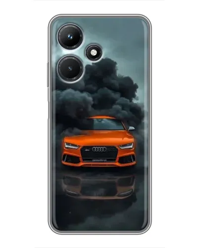 Чехол для Infinix Hot 30i с картинкой «Audi в облаках дыма»