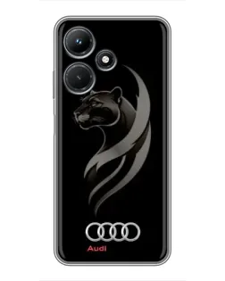Чехол для Infinix Hot 30i с картинкой «Графика — пантера и Audi»
