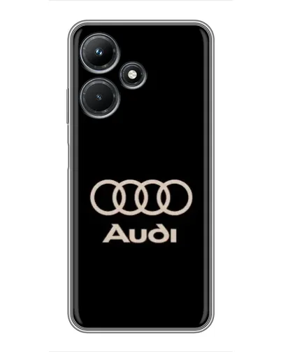 Чехол для Infinix Hot 30i с картинкой «Audi — золотой логотип»