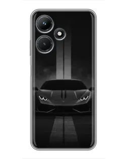 Чехол для Infinix Hot 30i с картинкой «Lamborghini симметрия дорог»
