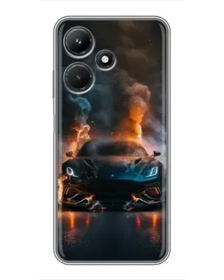 Чехол для Infinix Hot 30i с картинкой «Lamborghini дымная эстетика»