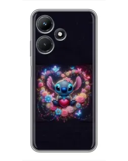 Чехол для Infinix Hot 30i с картинкой «Stitch в цветах» Чехол для Infinix Hot 30i с картинкой «Stitch в цветах»