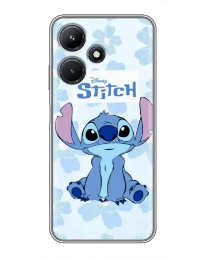 Чехол для Infinix Hot 30i с картинкой «Stitch среди цветов»