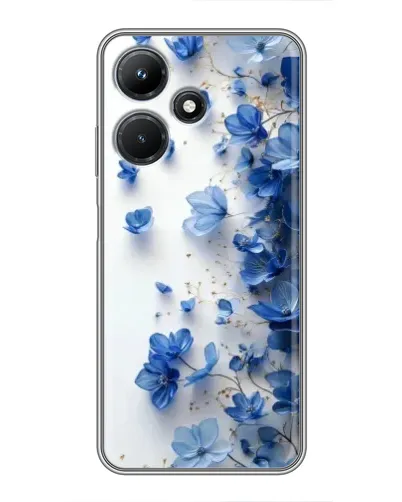 Чехол для Infinix Hot 30i с картинкой «Голубой цветочный каскад» Чехол для Infinix Hot 30i с картинкой «Голубой цветочный каскад»