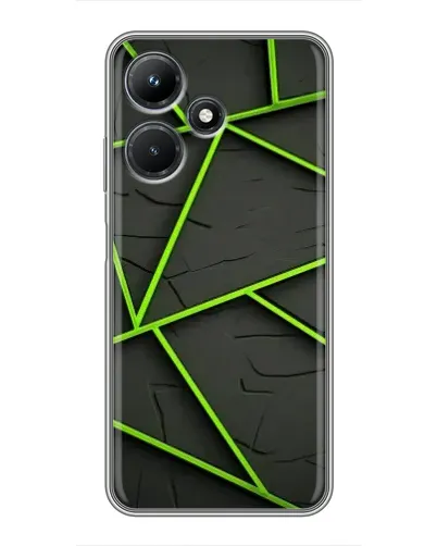 Чехол для Infinix Hot 30i с картинкой «Зеленые геометрические линии»
