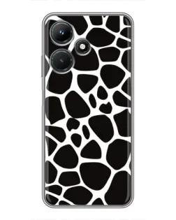 Чехол для Infinix Hot 30i с картинкой «Черно-белый жираф»