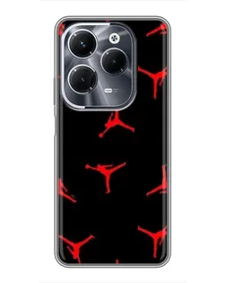 Чехол для Infinix Hot 40 Play с картинкой «Jordan Red Pattern»