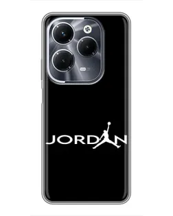 Чехол для Infinix Hot 40 Play с картинкой «Jordan White Logo»