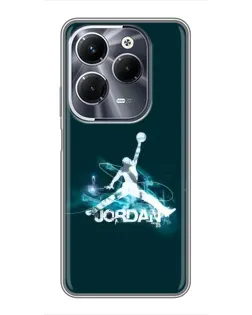 Чехол для Infinix Hot 40 Play с картинкой «Jordan Blue Fire»