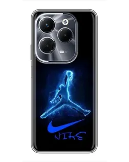 Чехол для Infinix Hot 40 Play с картинкой «Jordan Neon Blue»