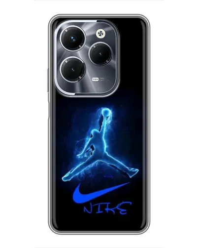 Чехол для Infinix Hot 40 Play с картинкой «Jordan Neon Blue» Чехол для Infinix Hot 40 Play с картинкой «Jordan Neon Blue»