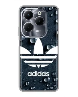 Чехол для Infinix Hot 40 Play с картинкой «Adidas Trefoil Blue»