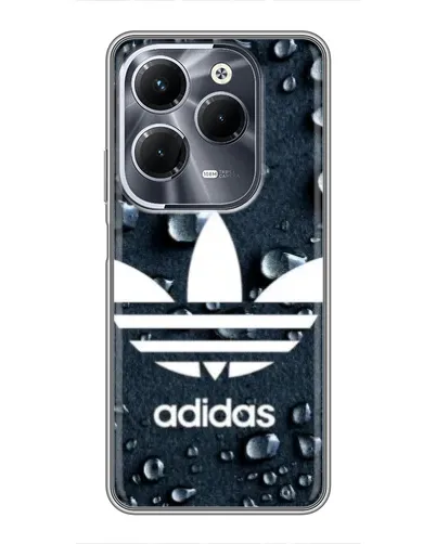 Чехол для Infinix Hot 40 Play с картинкой «Adidas Trefoil Blue» Чехол для Infinix Hot 40 Play с картинкой «Adidas Trefoil Blue»