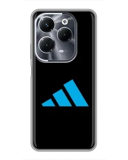 Чехол для Infinix Hot 40 Play с картинкой «Adidas Cyan Logo»
