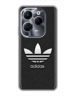 Чехол для Infinix Hot 40 Play с картинкой «Adidas Карбоновая текстура»