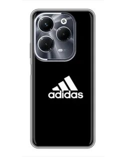 Чехол для Infinix Hot 40 Play с картинкой «Черная классика Adidas»