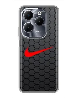 Чехол для Infinix Hot 40 Play с картинкой «Nike — карбоновая сетка»