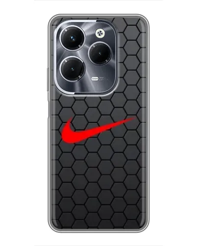 Чехол для Infinix Hot 40 Play с картинкой «Nike — карбоновая сетка»
