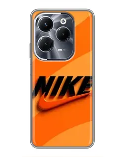 Чехол для Infinix Hot 40 Play с картинкой «Оранжевый драйв Nike»