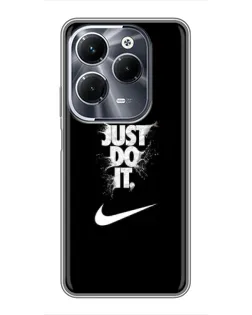 Чехол для Infinix Hot 40 Play с картинкой «Текстовый принт Nike»