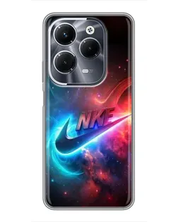 Чехол для Infinix Hot 40 Play с картинкой «Огненный логотип Nike»