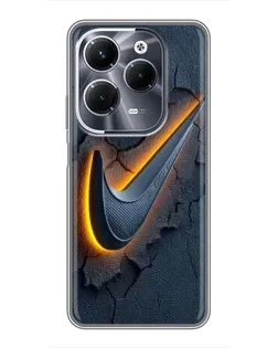 Чехол для Infinix Hot 40 Play с картинкой «Объемный логотип Найк»