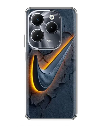 Чехол для Infinix Hot 40 Play с картинкой «Объемный логотип Найк»