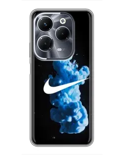 Чехол для Infinix Hot 40 Play с картинкой «Nike и синий дым»