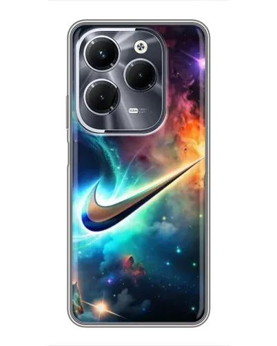 Чехол для Infinix Hot 40 Play с картинкой «Космический Nike Swoosh»